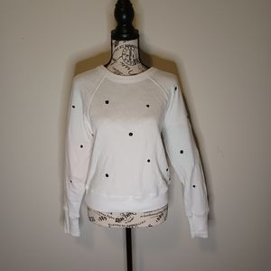 NWT n:Philanthropy brand black and white polka dot sweatshirt, women's size S